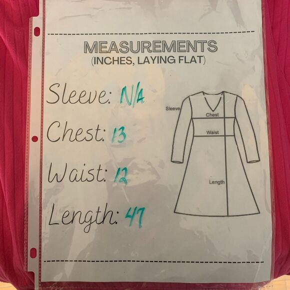 Absolutely Love It Pink Strapless Bodycon Dress Women's Medium Ribbed Fitted - Picture 7 of 7